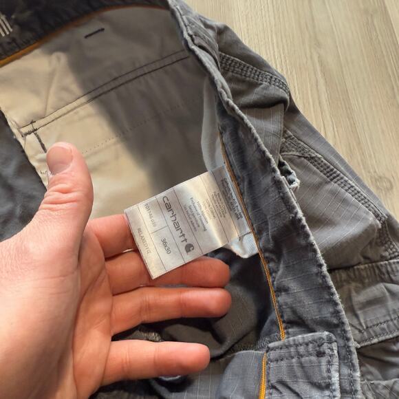 Men's Carhartt Gray Force Tappen Ripstop Cargo Work Utility Pants Sz 36 x 30 - Picture 4 of 8